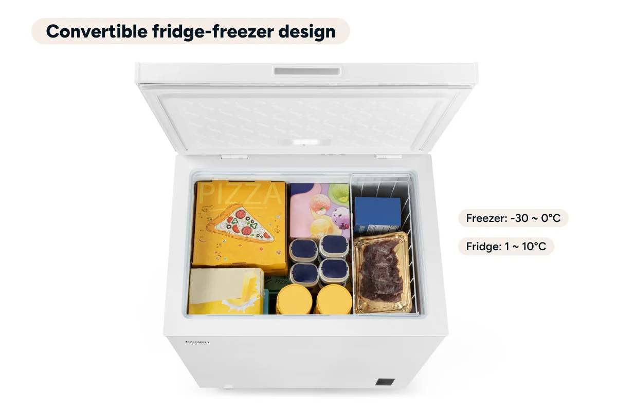 Kogan 198L Hybrid Chest Freezer White Fridge Freezer 4.5 Star - Image 7