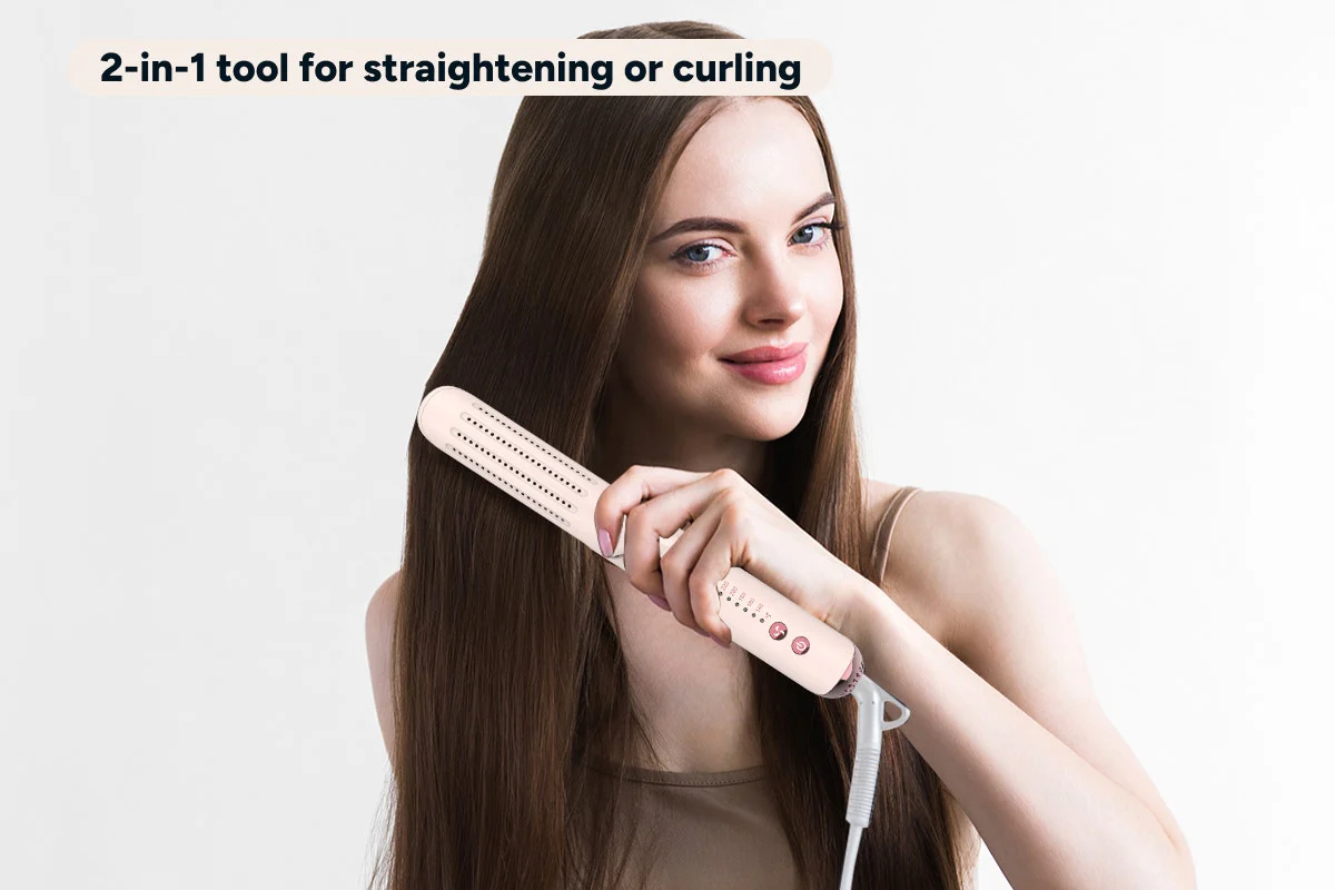 Kogan 2 in 1 Curling Wand and Hair Straightener Ceramic Fast Heat - Image 3