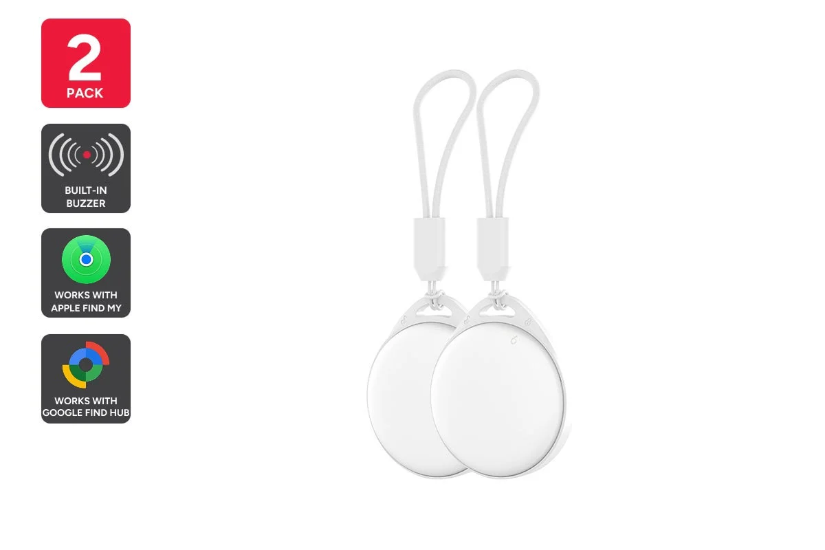 Kogan 2 in 1 Smart Tag Tracker 2 Pack Apple Find My Google Hub