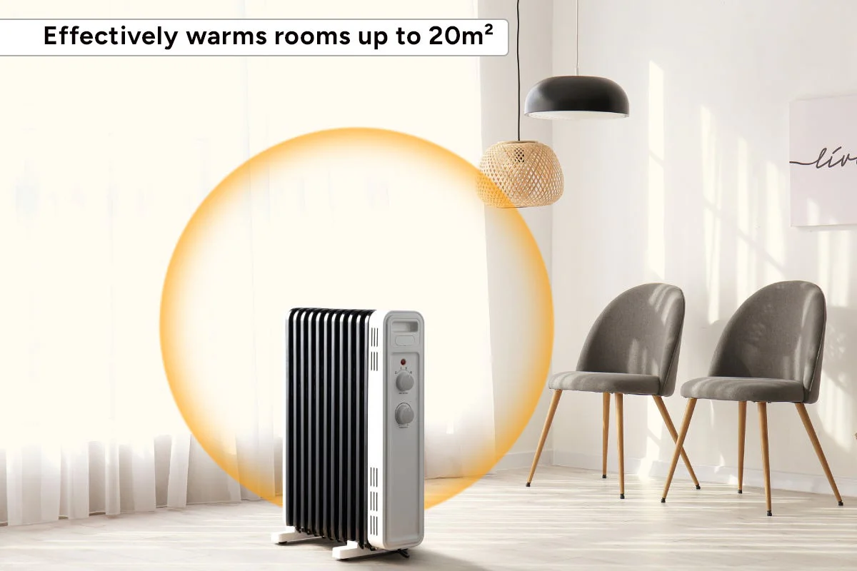 Kogan 2300W 11 Fin Oil Heater Quiet Portable Room Heater - Image 5
