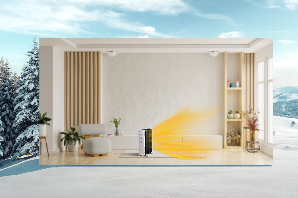 Kogan 2300W 11 Fin Oil Heater Quiet Portable Room Heater - Image 8