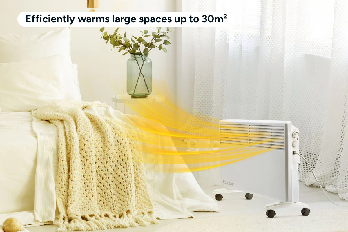 Kogan 2400W Panel Heater Wall Mountable Freestanding - Image 4