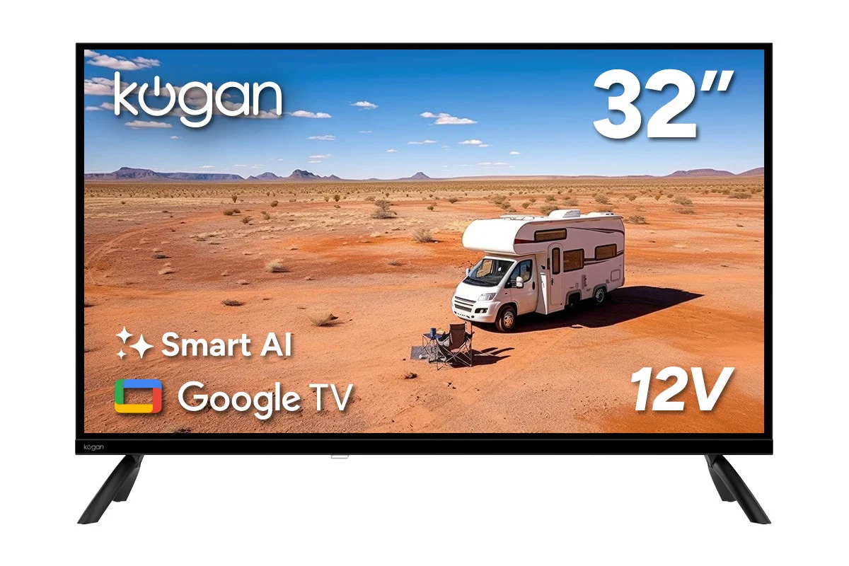 Kogan 32 Inch LED Smart AI Google 12V TV R98V Full HD HDR