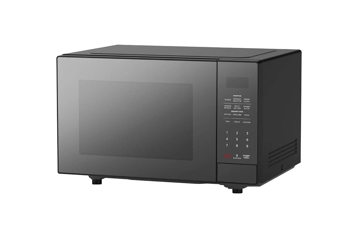 Kogan 32L Inverter Flatbed Microwave Mirror Finish Black 1200W - Image 3