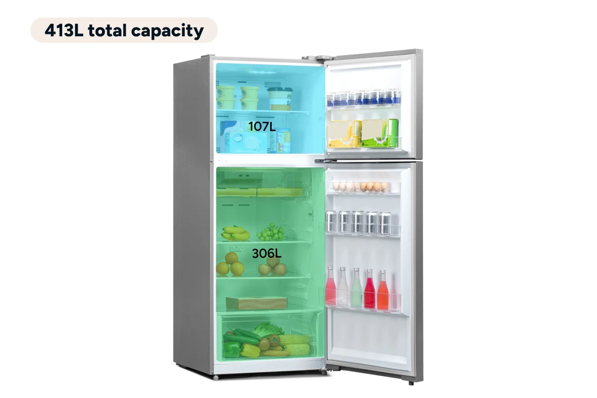 Kogan 413L Top Mount Fridge Stainless Steel Inverter 4.5 Star - Image 6