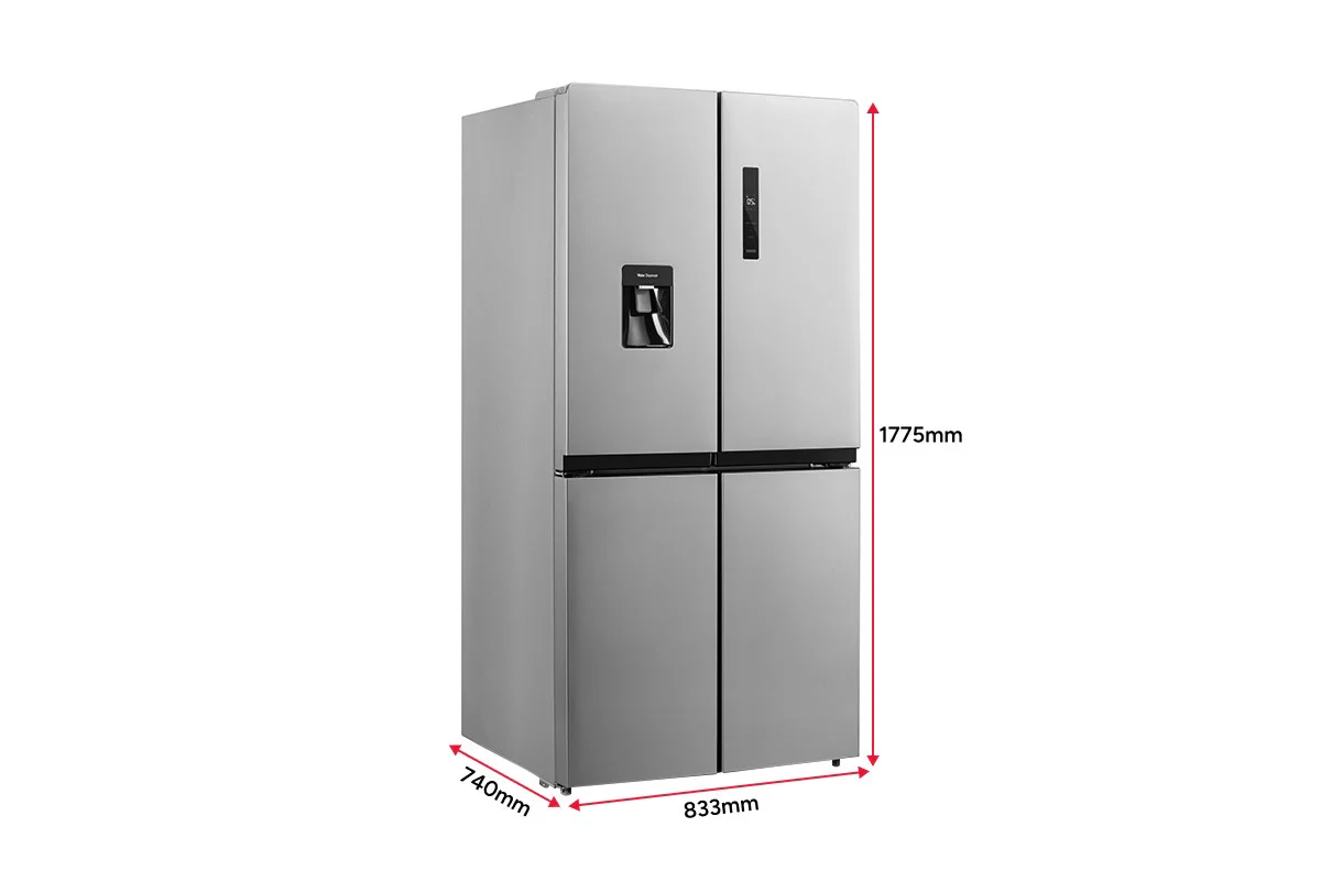 Kogan 490L French Door Fridge with Water Dispenser Stainless Steel - Image 3