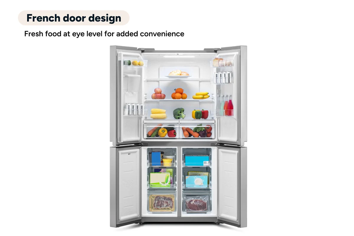Kogan 490L French Door Fridge with Water Dispenser Stainless Steel - Image 6