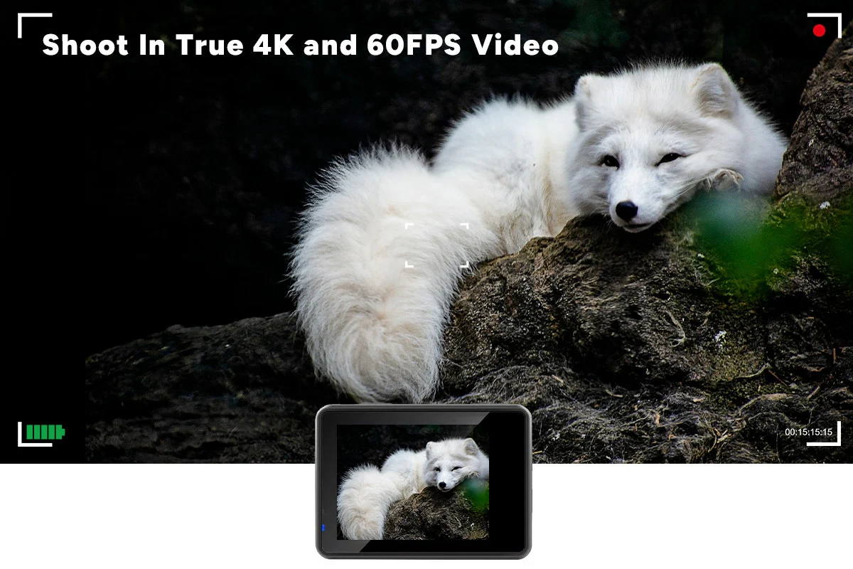 Kogan 4K Dual Screen Wi Fi Action Camera with Waterproof Case - Image 3