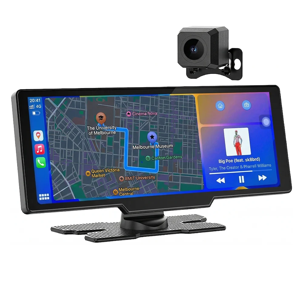 Kogan 4K Front and Rear Dash Cam with 10.26in CarPlay Display - Image 2