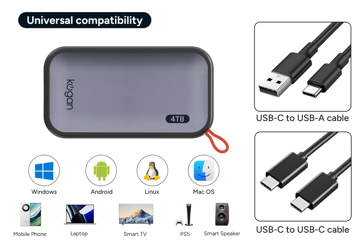 Kogan 4TB Portable SSD Drive - Fast USB 3.2 Storage for Creators - Image 6