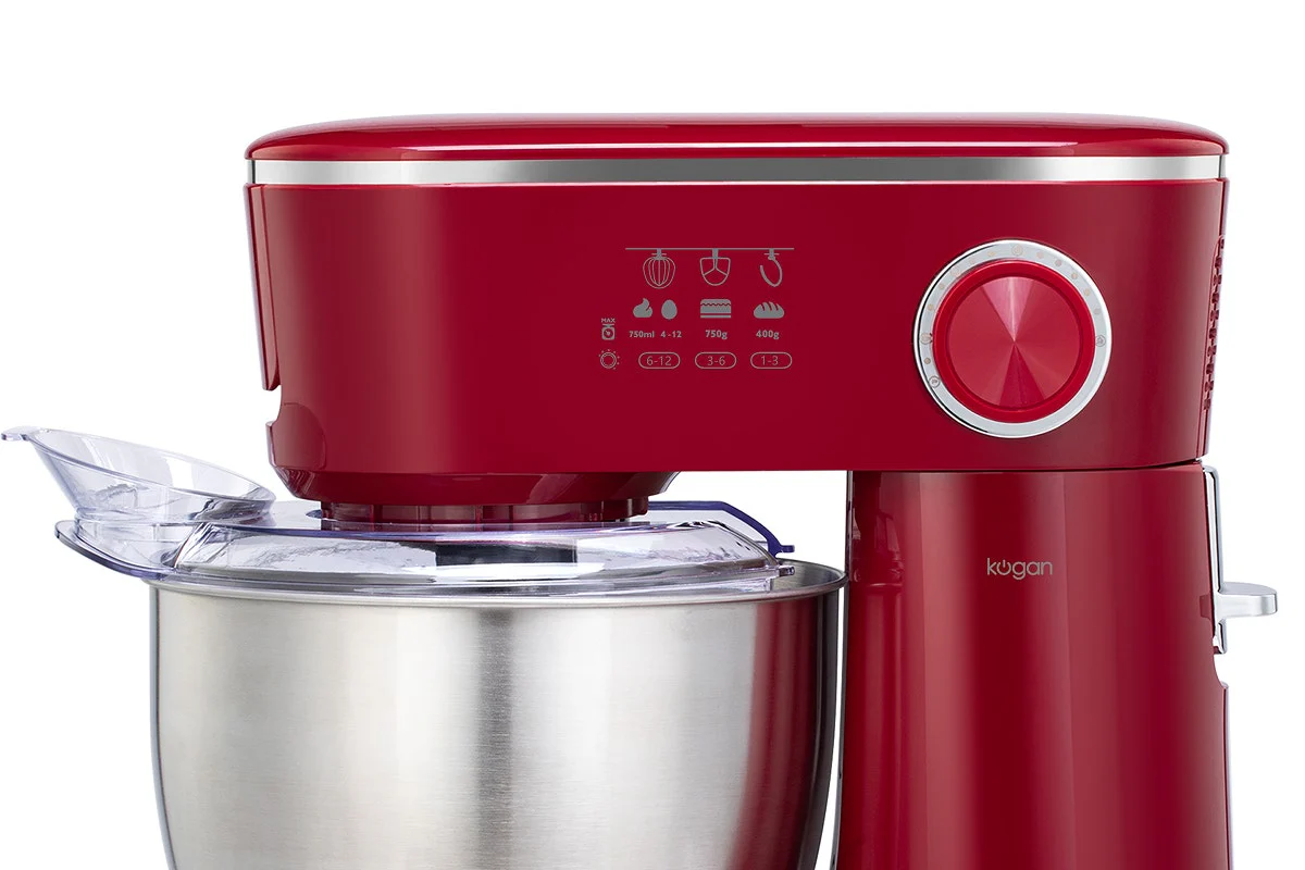 Kogan 5L Stand Mixer Red 12 Speed with Stainless Steel Bowl - Image 9