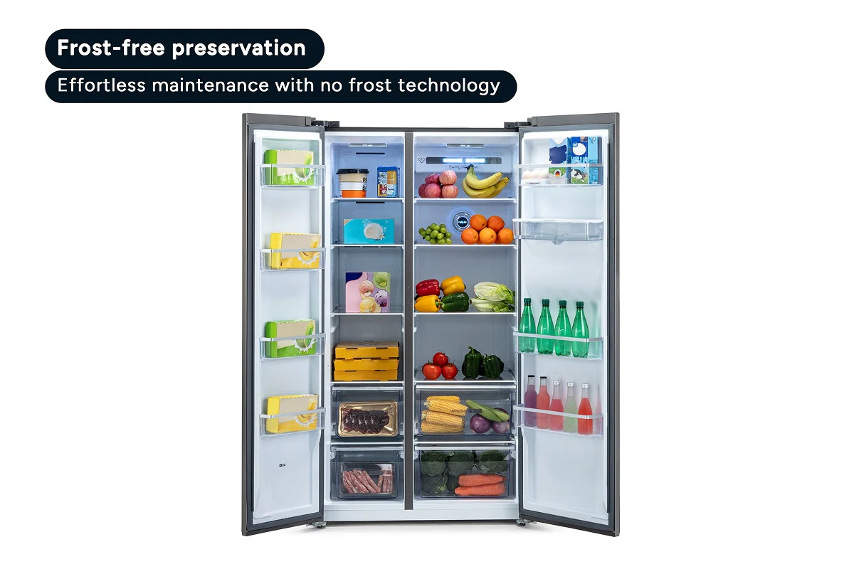 Kogan 631L Side by Side Fridge Black Stainless Steel Water Dispenser - Image 7