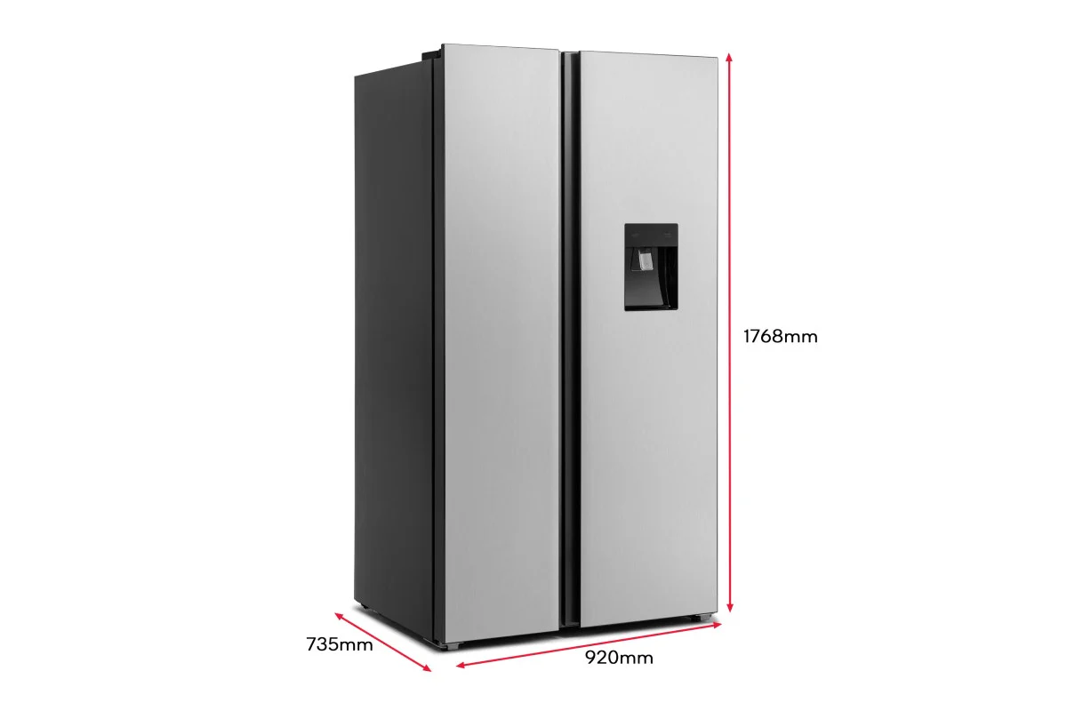 Kogan 631L Side by Side Fridge with Water Dispenser Stainless Steel - Image 3