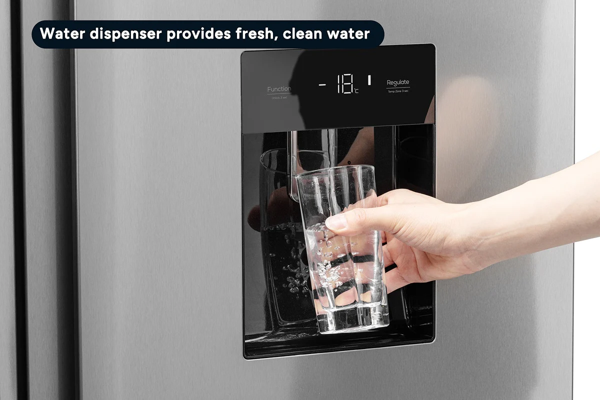 Kogan 631L Side by Side Fridge with Water Dispenser Stainless Steel - Image 8