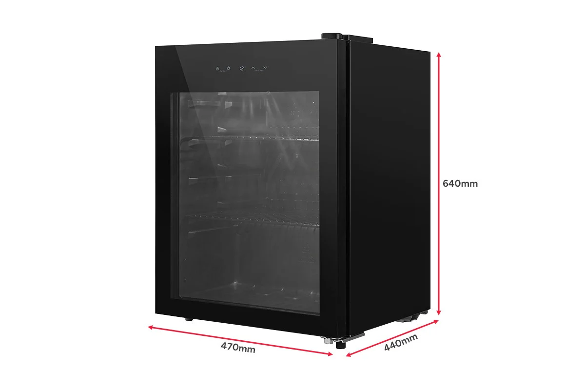 Kogan 66L Glass Door Bar Fridge LED Beverage Cooler - Image 3