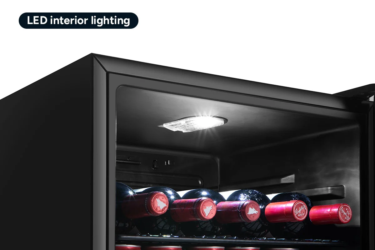 Kogan 66L Glass Door Bar Fridge LED Beverage Cooler - Image 9