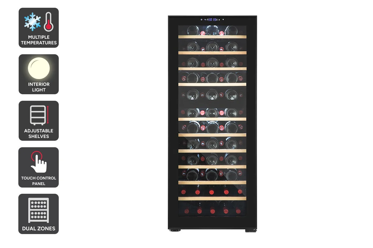 Kogan 80 Bottle Dual Zone Wine Fridge Touch Control
