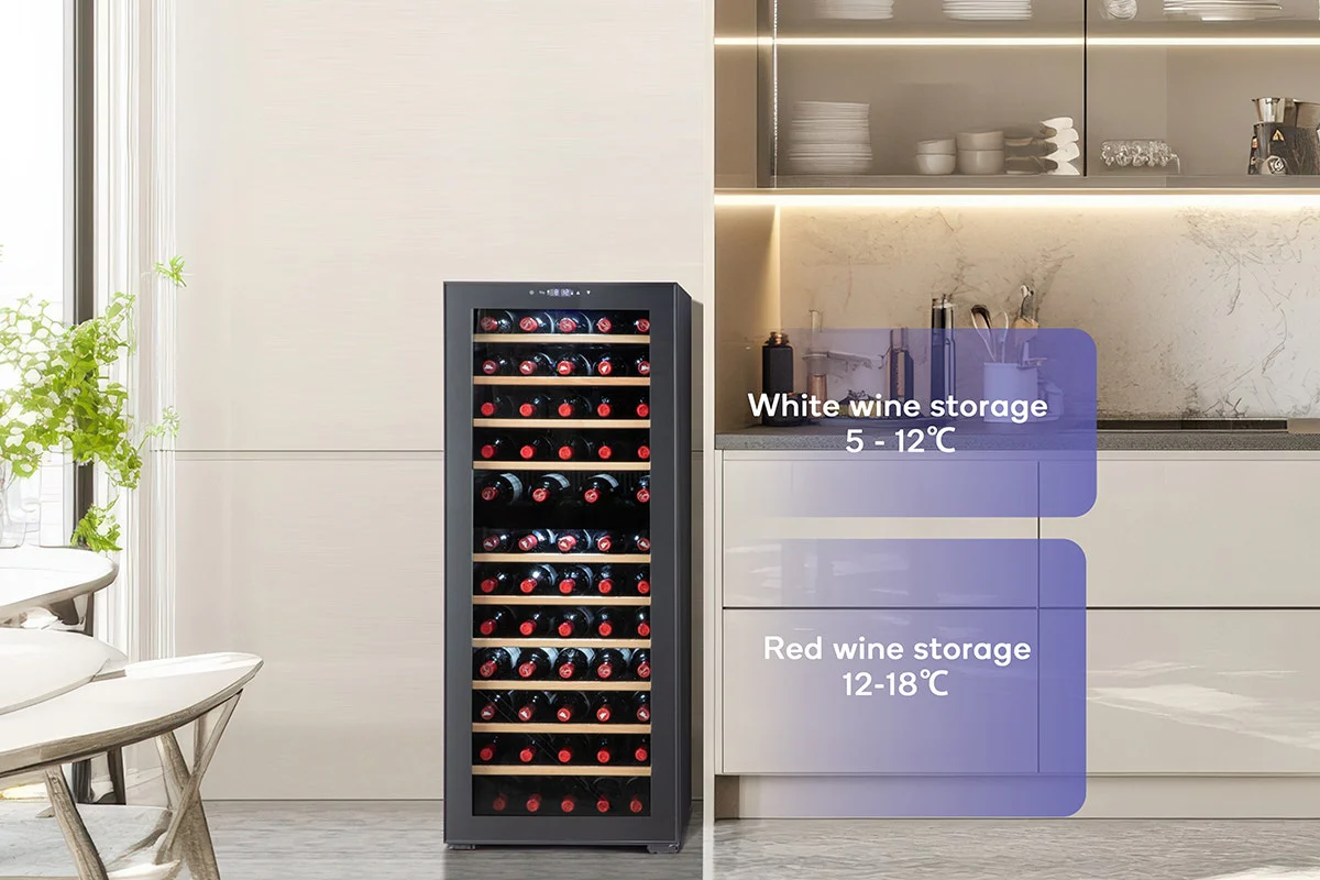 Kogan 80 Bottle Dual Zone Wine Fridge Touch Control - Image 13
