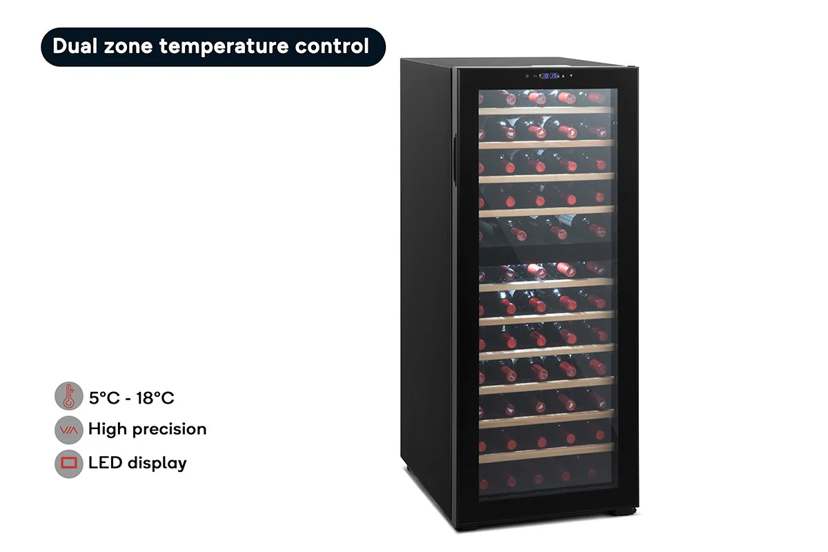 Kogan 80 Bottle Dual Zone Wine Fridge Touch Control - Image 6