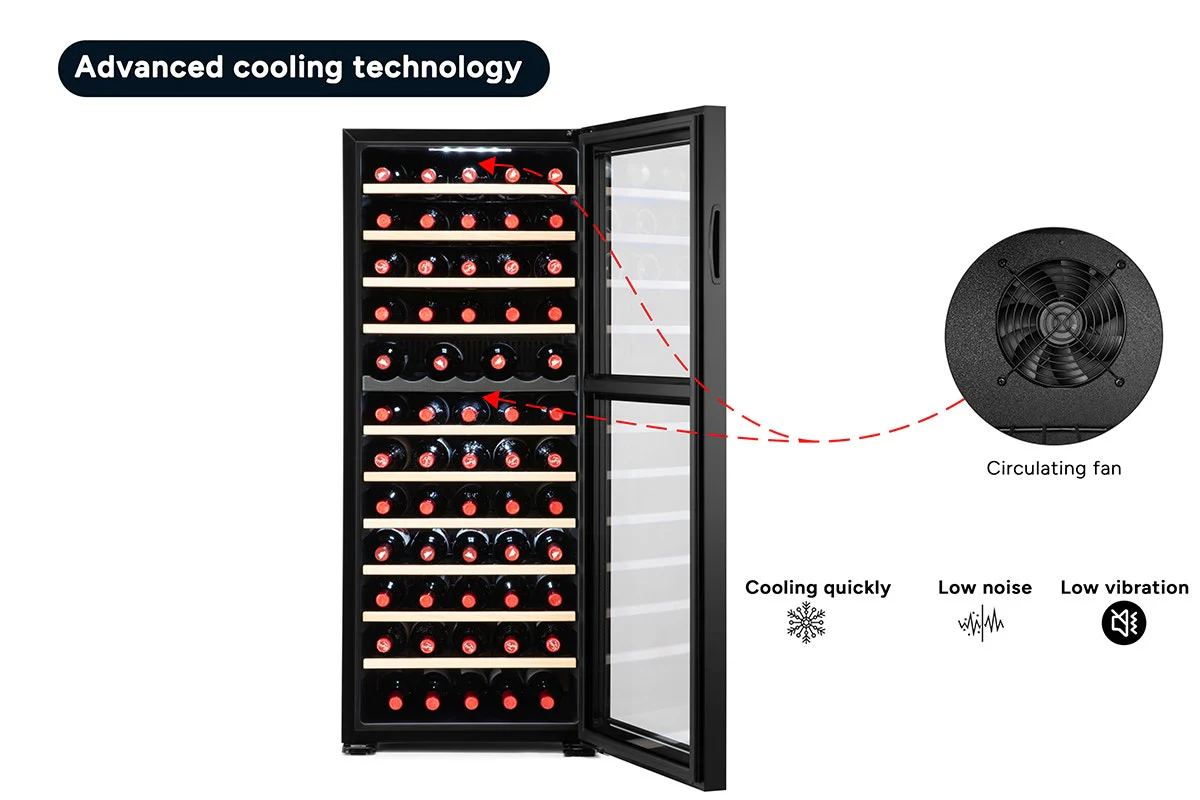 Kogan 80 Bottle Dual Zone Wine Fridge Touch Control - Image 8