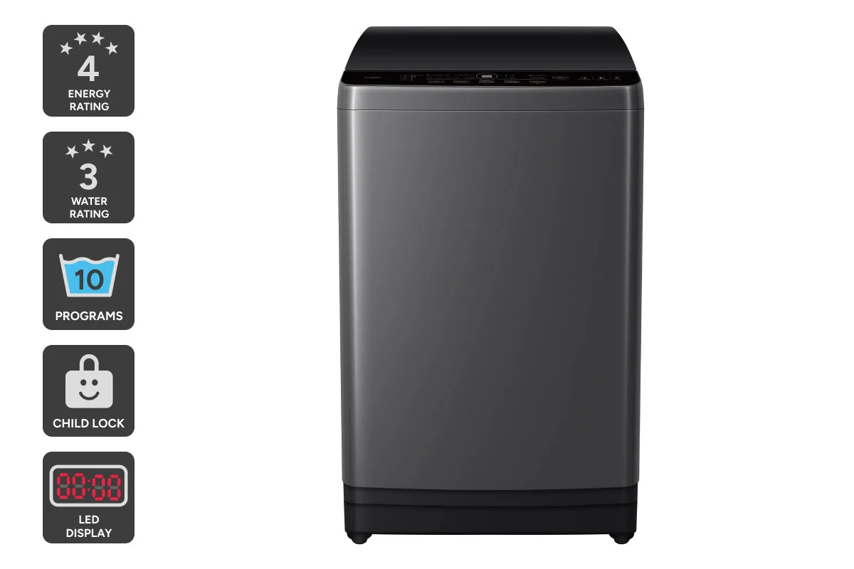 Kogan 8kg Top Load Washing Machine Grey 10 Programs
