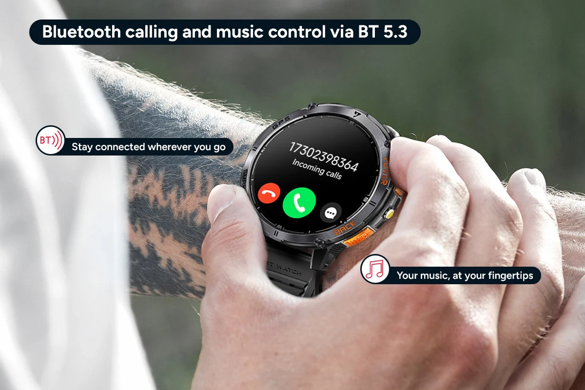 Kogan Active Tactical GPS Smart Sport Watch - 1.43" AMOLED, Graphite - Image 14