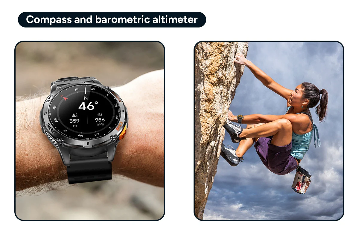 Kogan Active Tactical GPS Smart Sport Watch - 1.43" AMOLED, Graphite - Image 3