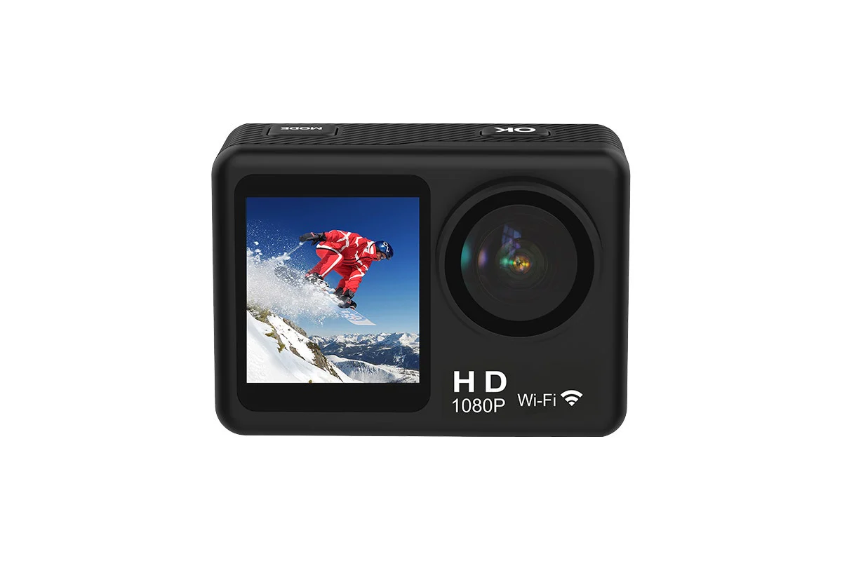 Kogan Dual Screen 1080P Wi Fi Action Camera with Waterproof Case - Image 8