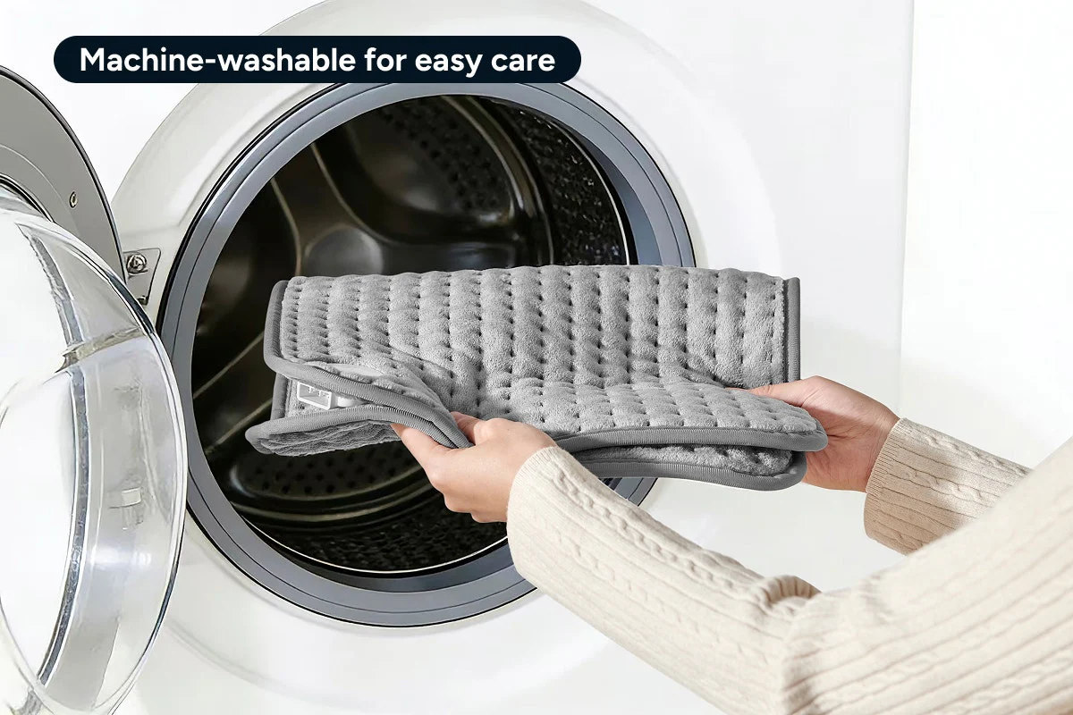 Kogan Electric Heating Pad Charcoal 35 x 60cm 6 Heat Settings - Image 5