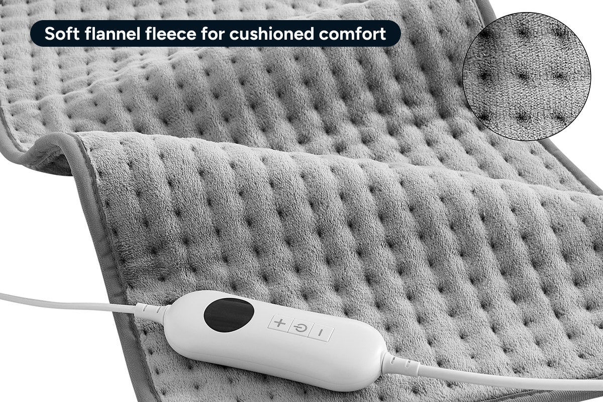 Kogan Electric Heating Pad Charcoal 35 x 60cm 6 Heat Settings - Image 6