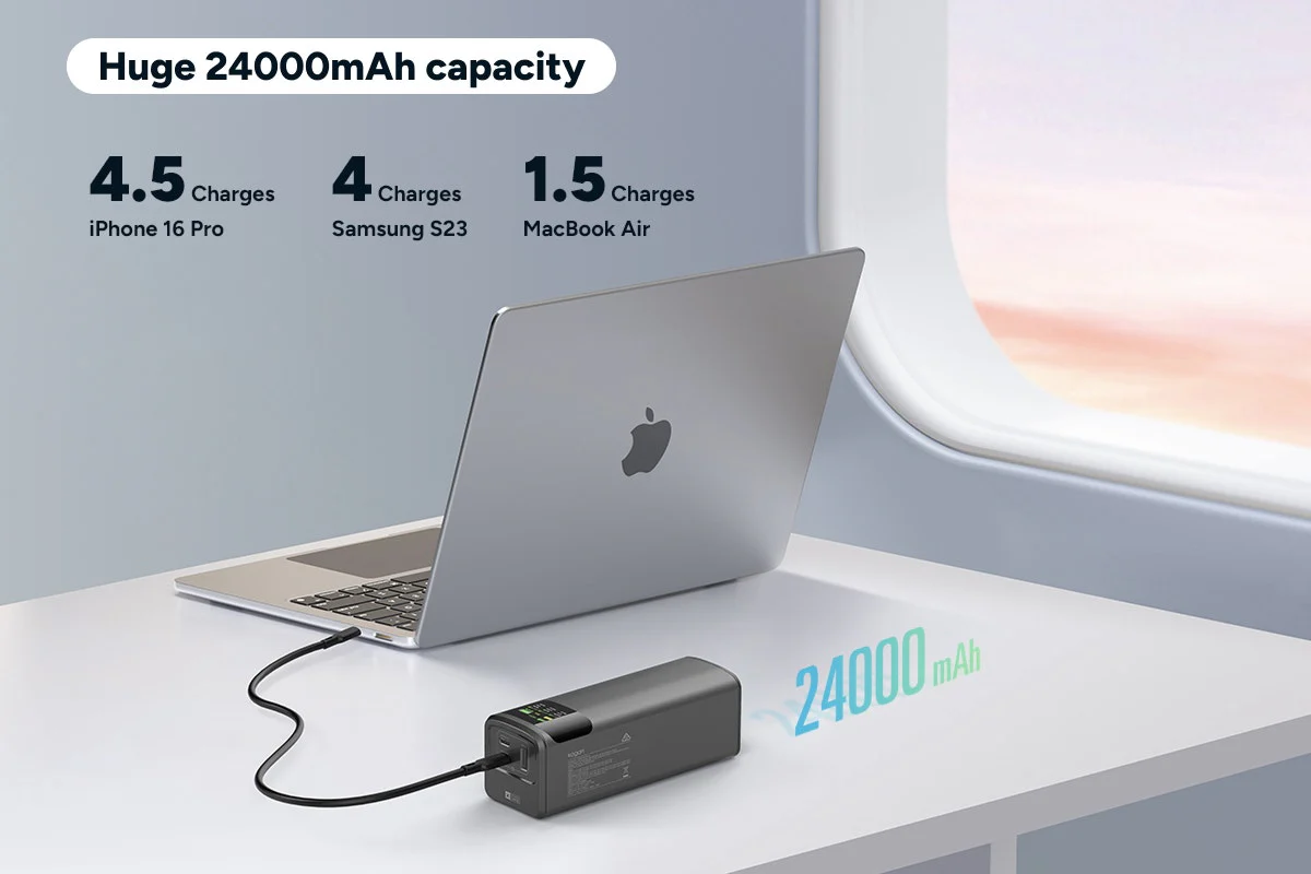 Kogan EnergyMax 24000mAh 200W PD Power Bank Smart Display - Image 3
