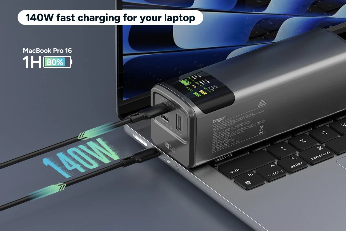 Kogan EnergyMax 24000mAh 200W PD Power Bank Smart Display - Image 4