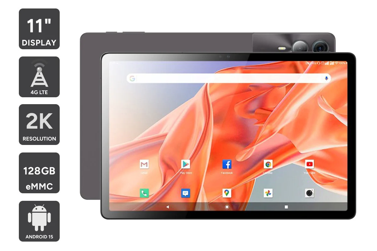 Kogan Explore Tab 3 Plus 11 Inch 2K Tablet 6GB 128GB Wi Fi 4G