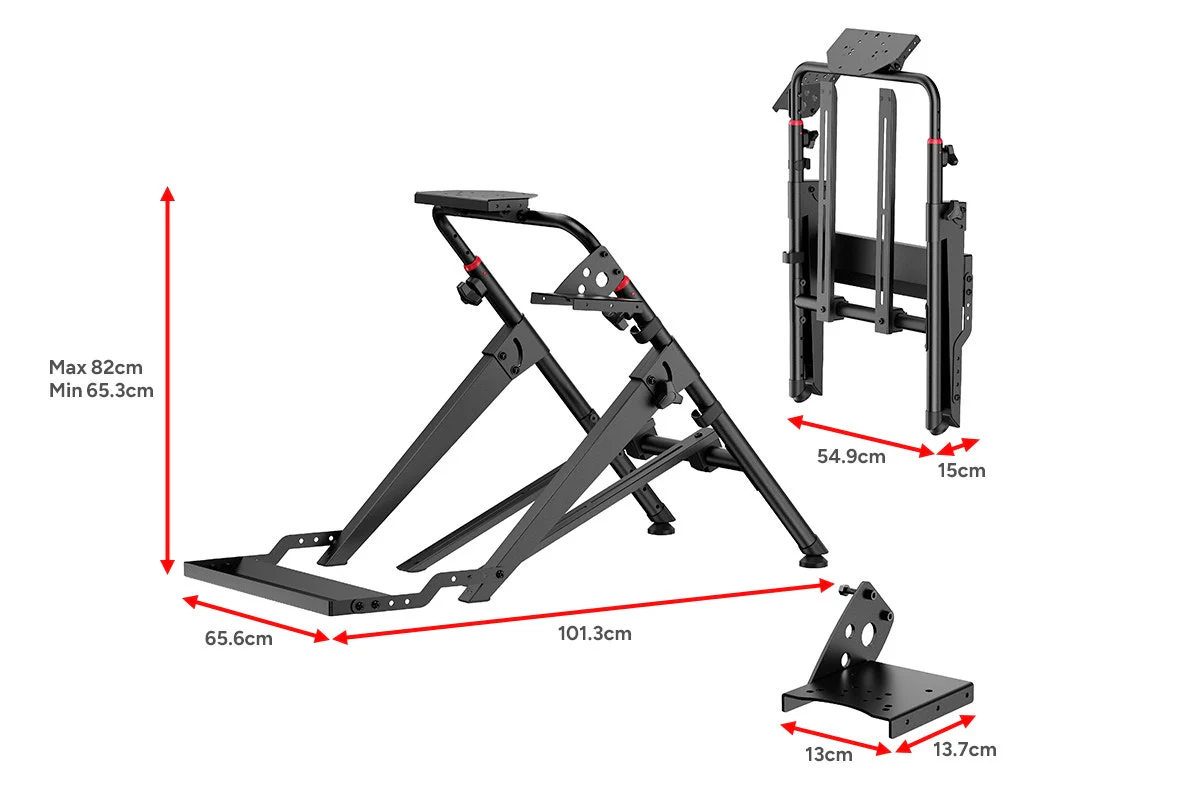 Kogan Foldable Racing Simulator Wheel Stand Adjustable Steel Frame - Image 7