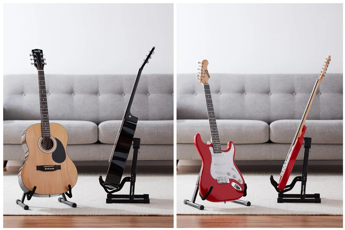 Folding A-Shape Guitar Stand - Lightweight, Adjustable, Portable - Image 3