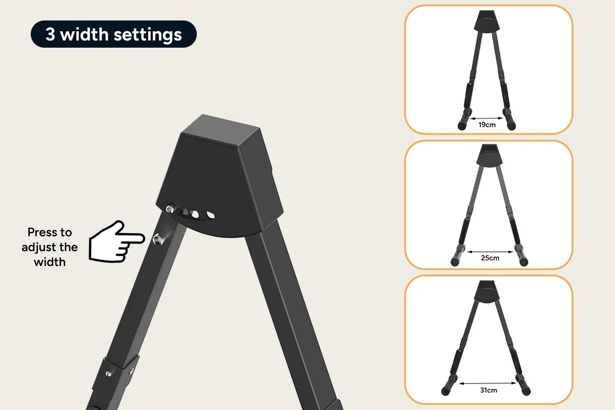 Folding A-Shape Guitar Stand - Lightweight, Adjustable, Portable - Image 6