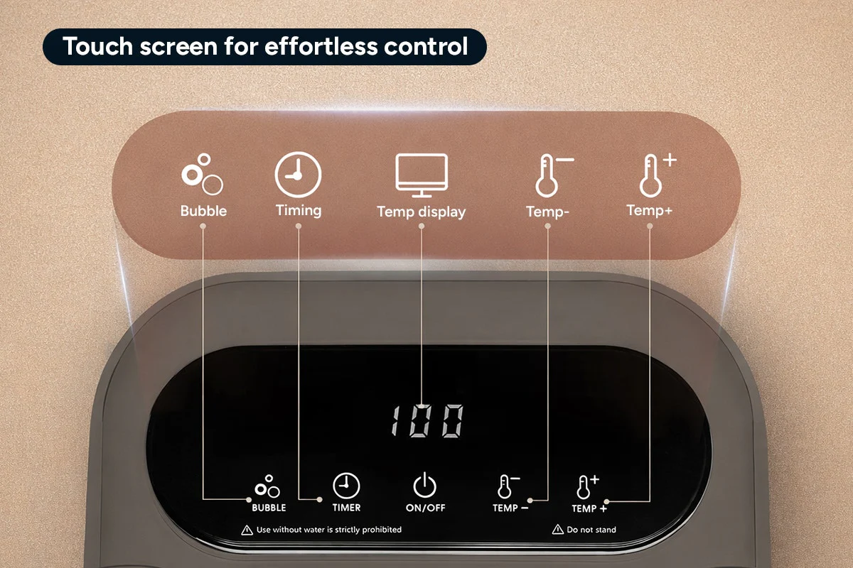 Kogan Foot Spa Bath and Massager Heated Bubble Vibration Rollers - Image 6