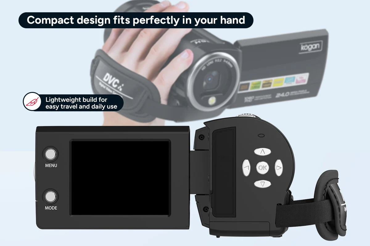 Kogan Full HD Digital Camcorder with 16x Zoom & Rotatable Screen - Image 9