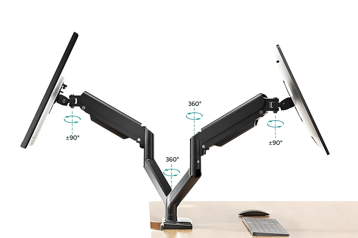 Kogan Full Motion Gas Spring Dual Monitor Arm 17 to 32 Inch - Image 11