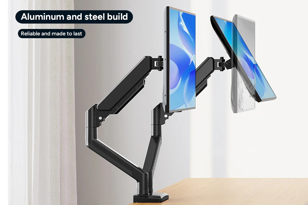 Kogan Full Motion Gas Spring Dual Monitor Arm 17 to 32 Inch - Image 4