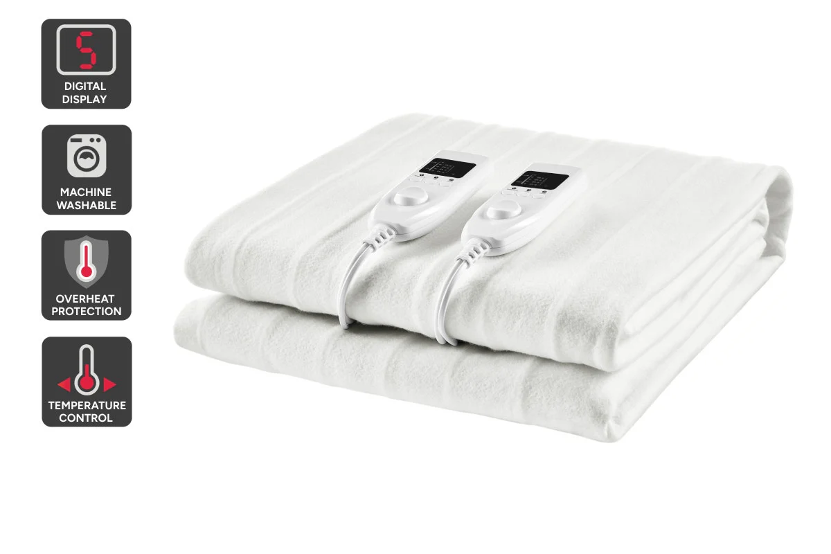 Kogan Fully Fitted Electric Blanket King Dual Zone Washable