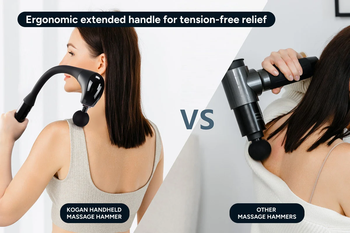Kogan Handheld U-Shaped Massage Gun with Deep Vibration Relief - Image 4