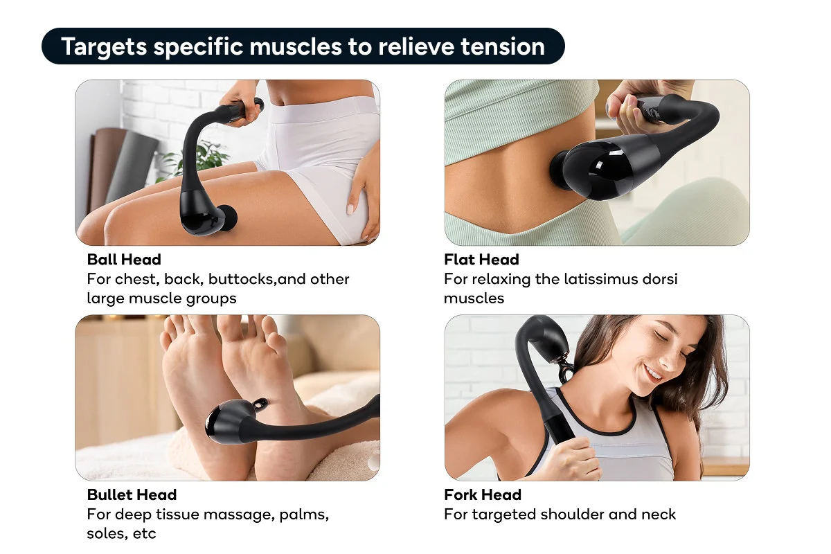 Kogan Handheld U-Shaped Massage Gun with Deep Vibration Relief - Image 6
