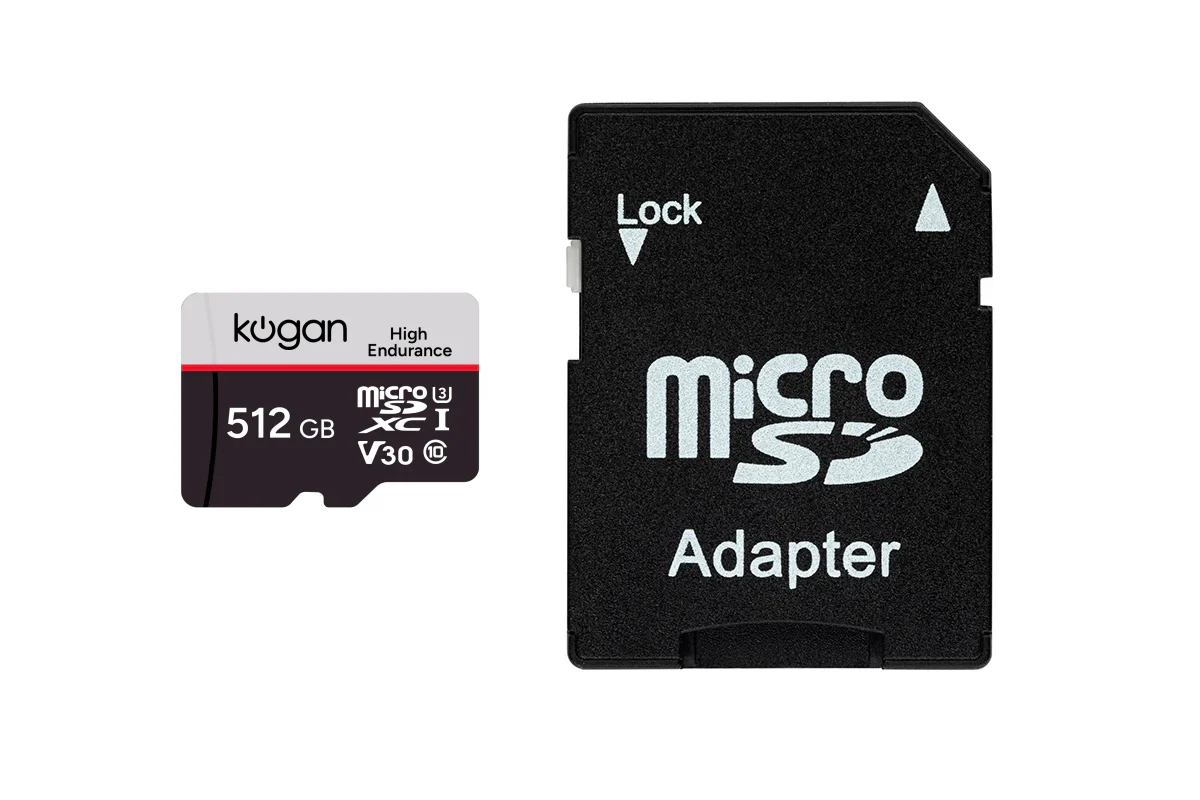 Kogan High Endurance 512GB Micro SDXC A2 V30 Card with Adapter - Image 3