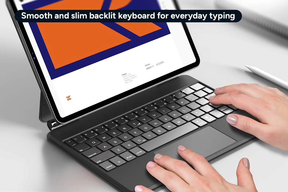 Kogan Magnetic iPad Keyboard for iPad Pro 11” & Air - Backlit, Slim Design - Image 4