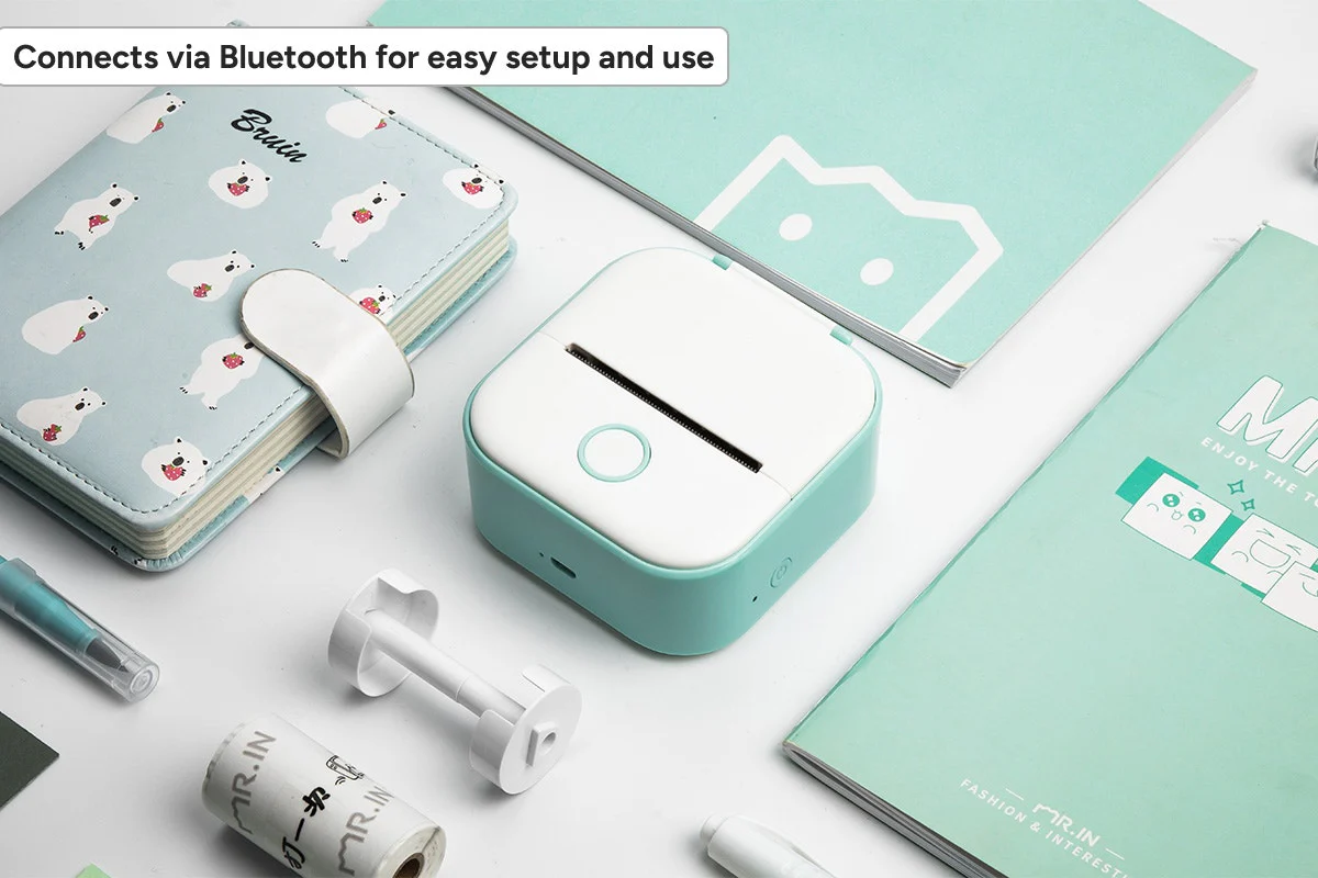 Kogan Mini Inkless Printer and Sticker Maker Green Bluetooth - Image 8