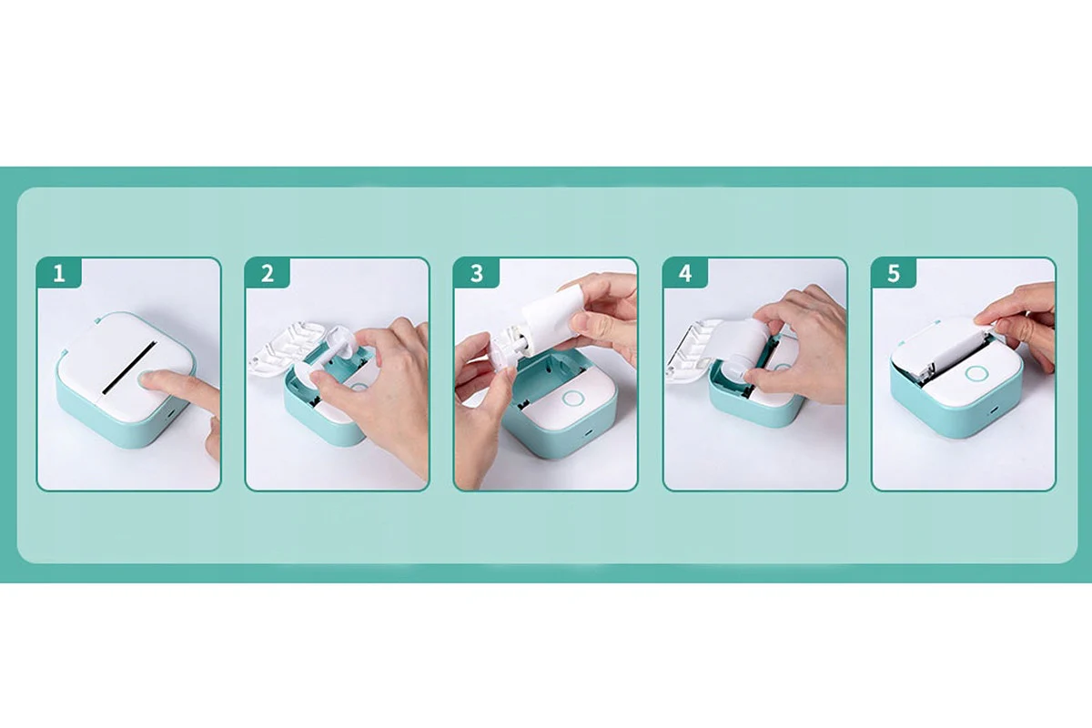 Kogan Mini Inkless Printer and Sticker Maker Green Bluetooth - Image 9