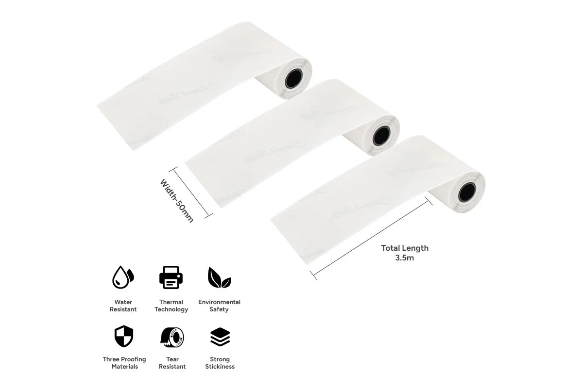 Kogan Mini Inkless Printer Thermal Adhesive Paper Transparent 3 Pack - Image 3