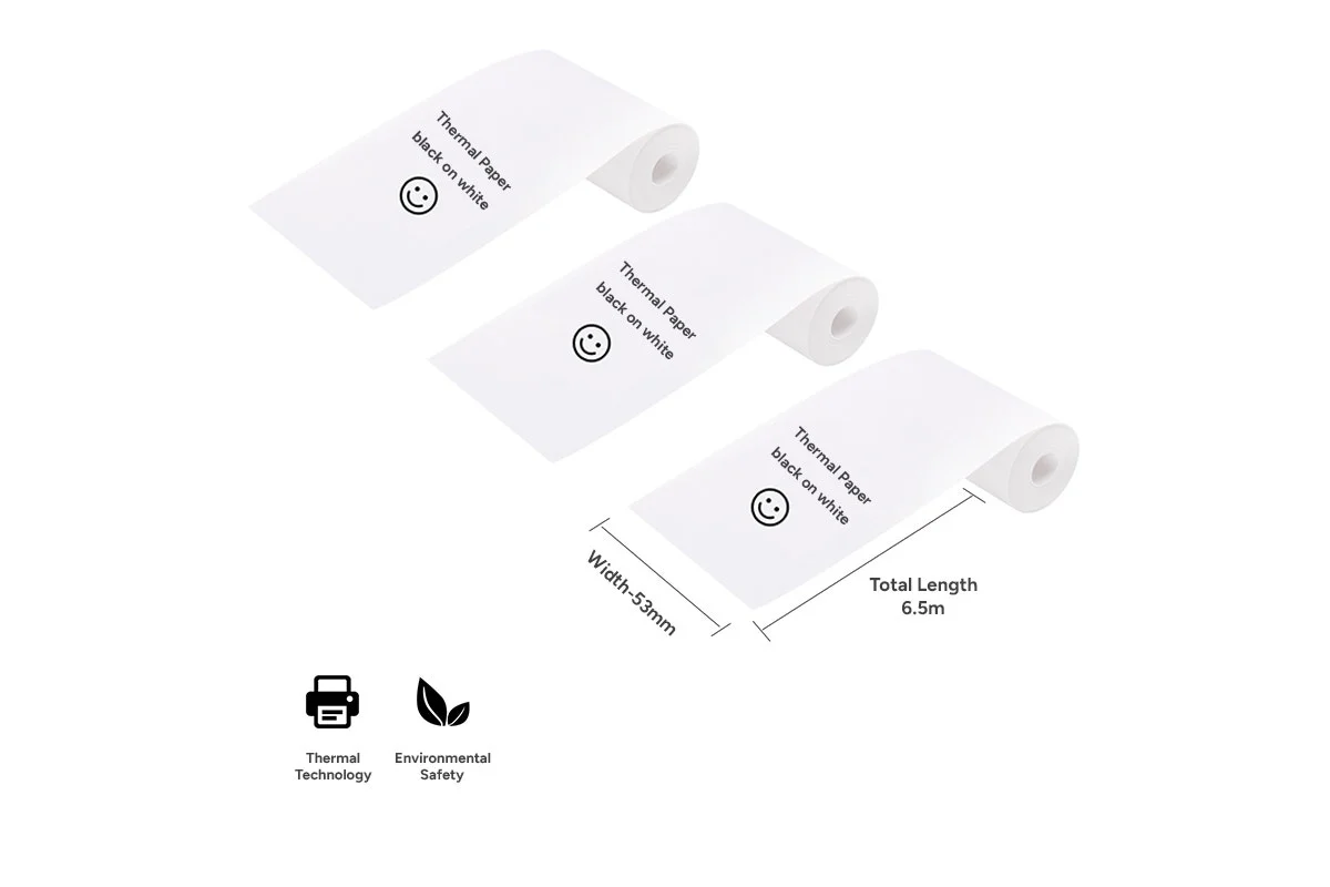 Kogan Mini Inkless Printer Thermal Adhesive Papers - 3 Pack, White - Image 3