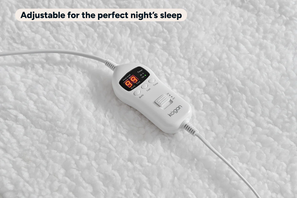 Kogan Multi Zone Sherpa Fitted Electric Blanket King 4 Zone - Image 5